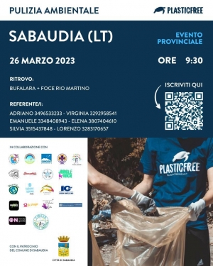 Domenica 26 marzo la 2° Edizione dell&#039;evento provinciale Plastic Free Latina