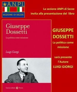 L&#039;ANPI di Sezze presenta il libro su Giuseppe Dossetti