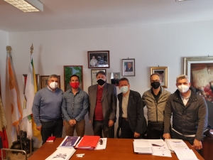 Il Sindaco Guidi e i rappresentanti sindacali