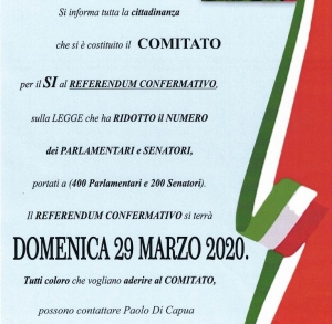 Referendum taglio dei Parlamentari, a Sezze Di Capua per il sì
