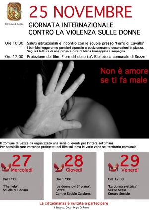 Giornata Internazionale contro la violenza sulle donne. Tutti gli eventi in città