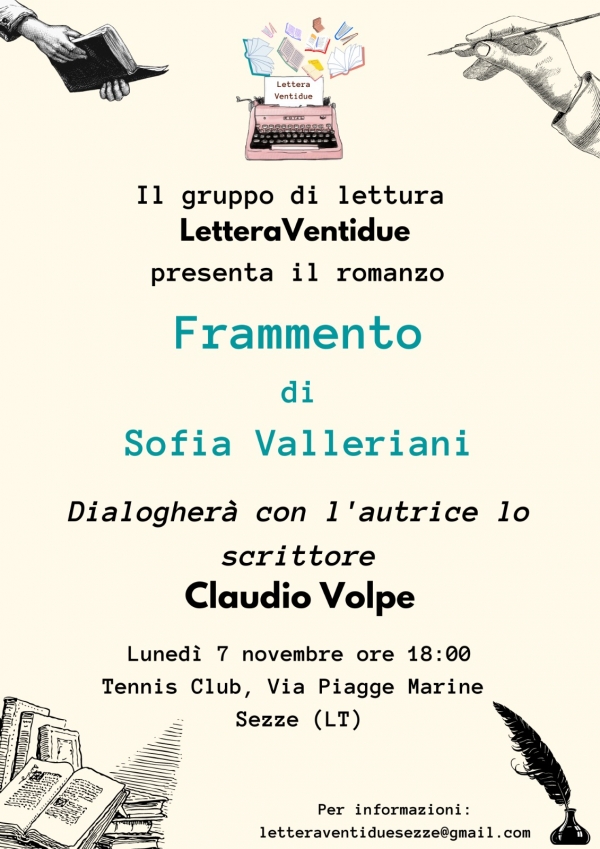 Frammento di Sofia Valleriani. Domani la presentazione del romanzo
